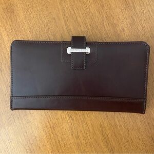 Cutter & Buck Brown Leather Passport Wallet Holder Organizer Travel Unisex